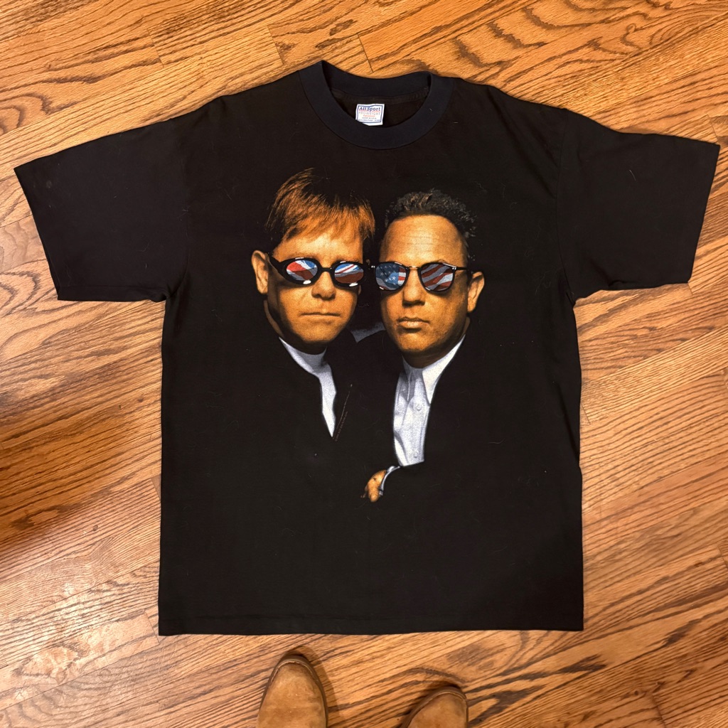 Vintage Elton John & Billy Joel Face To Face Concert Tour 1995 Tee Size Xl Rare